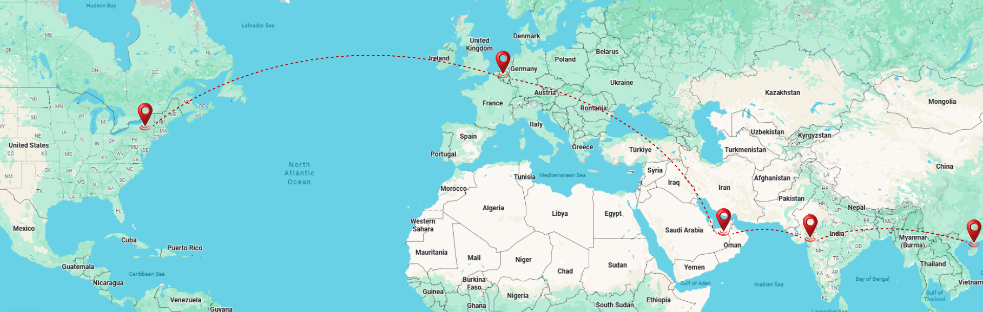 Avirat Software - Global Market Map